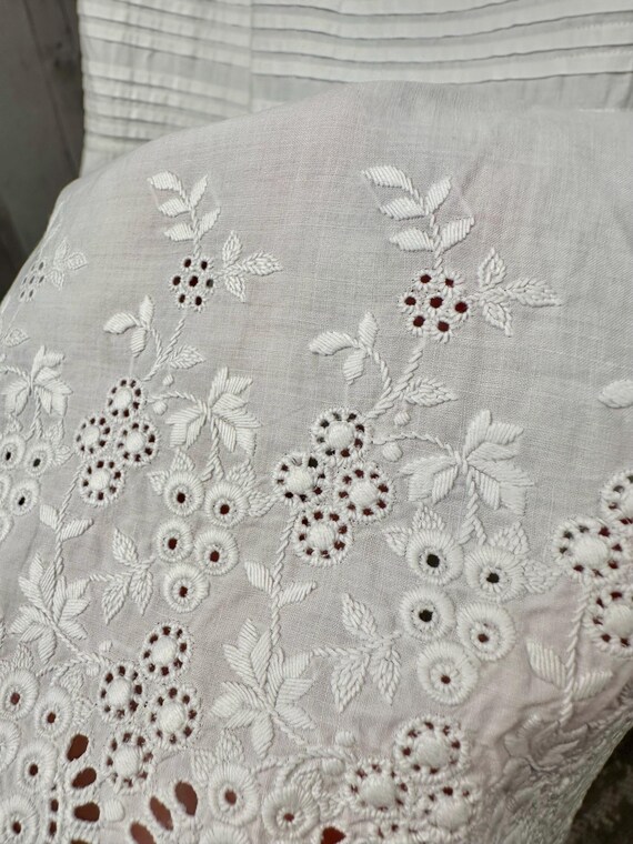 1910s Edwardian Petticoat~Antique Tiered White Cr… - image 4