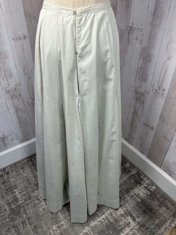 1910s True Edwardian Day Skirt Ivory Cotton Full … - image 8