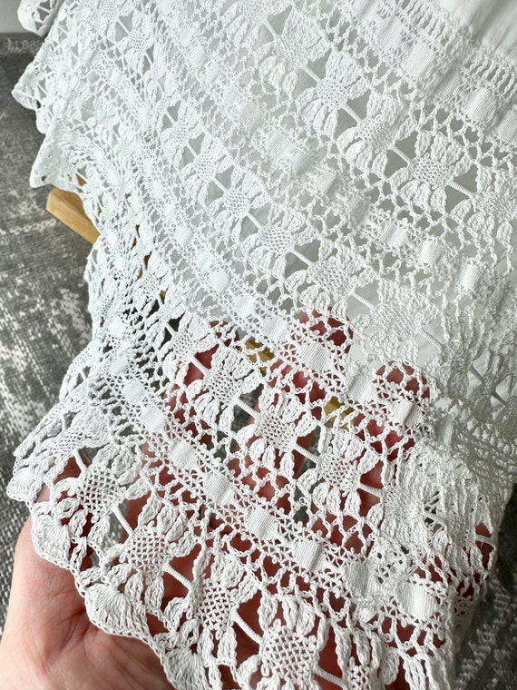 1910s Edwardian Petticoat~antique Tiered White Crisp Cotton 1910s Edwardian Petticoat~antique Tiered White Crisp Cotton
