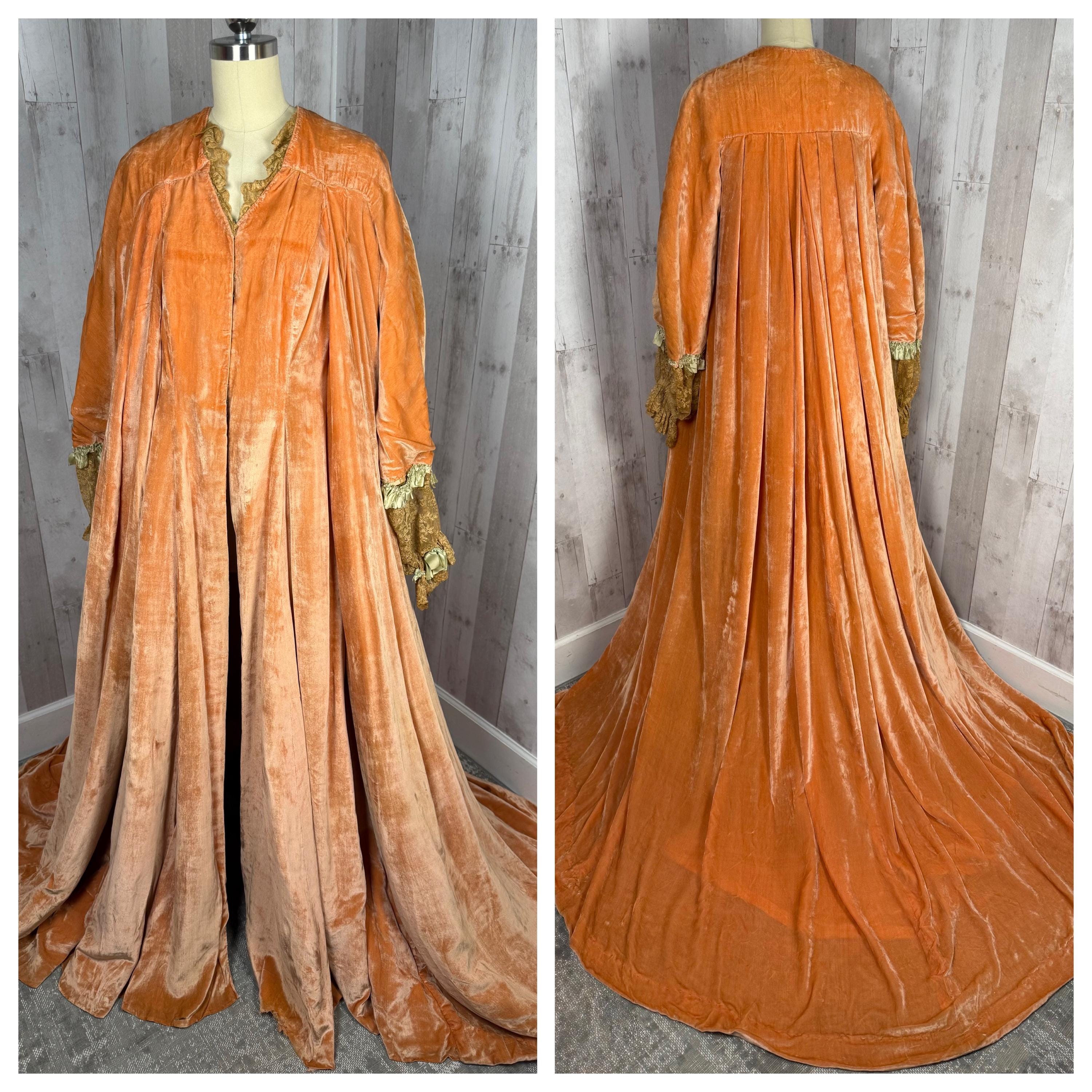 ガウンコート amiur vintage satin gown coat 1800s Authentic Antique Victorian Morning Robe / Dressing Gown