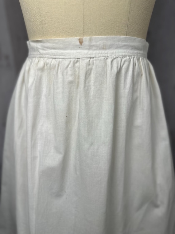 1910s Edwardian Petticoat~Antique White Crisp Cot… - image 3