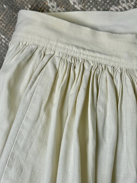 1910s Edwardian Petticoat~Antique White Crisp Cot… - image 6