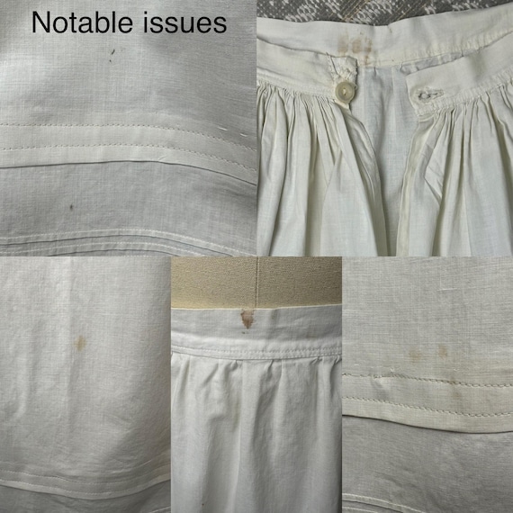 1910s Edwardian Petticoat~Antique White Crisp Cot… - image 10