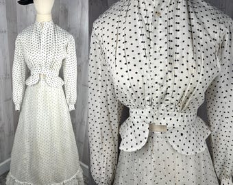 1890年代 ヴィクトリア朝 2ピース ロイヤルブルー シルク ブロケード
