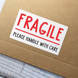 Fragile please handle with care labels, packaging stickers, shipping and handling warning stickers, handle with care box seal, fragile label