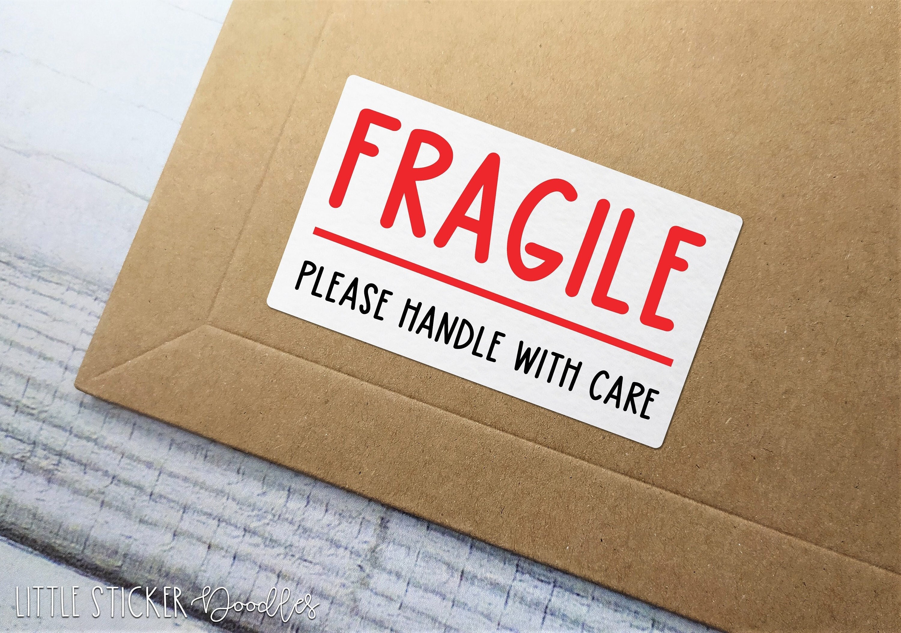 Fragile please handle with care labels, packaging stickers