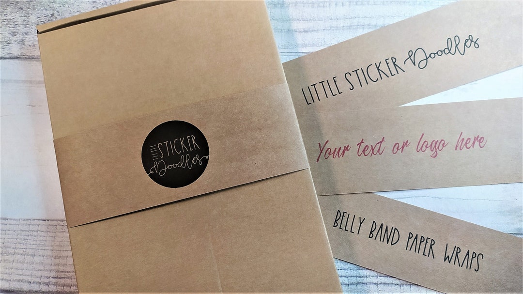 Kraft Belly Bands A3 in Length, Recycled Packaging Bands, Personalised ...