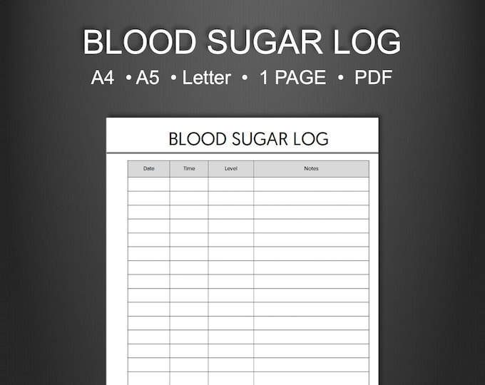 Blood Sugar Log Blood Glucose Printable Blood Sugar Tracker Blood Blood Sugar Log Blood Glucose Printable Blood Sugar Tracker Blood