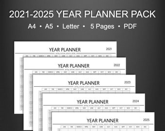 Calendar 2021 2022 2023 2024 Etsy