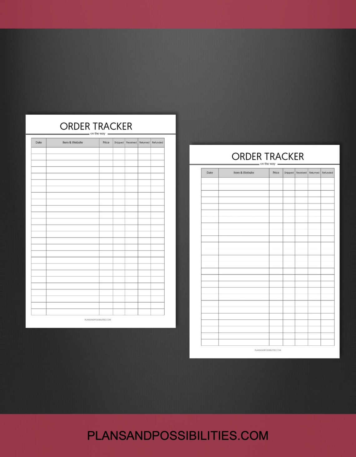 Order Tracker Template, Order Printable, Order Log, Online Shopping Order Tracker Template, Order Printable, Order Log, Online Shopping