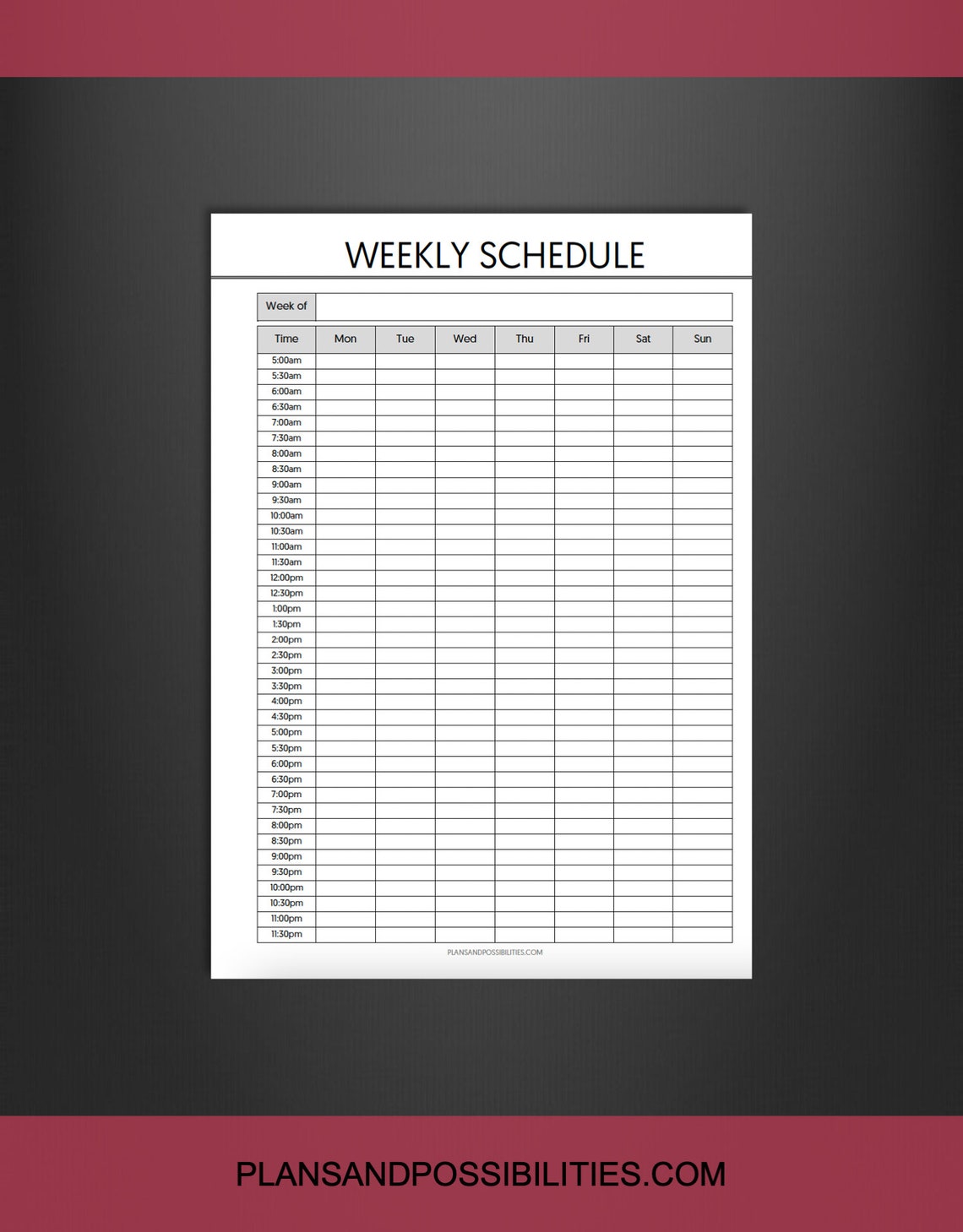 half-hour-weekly-planner-printable-weekly-checklist-weekly-etsy