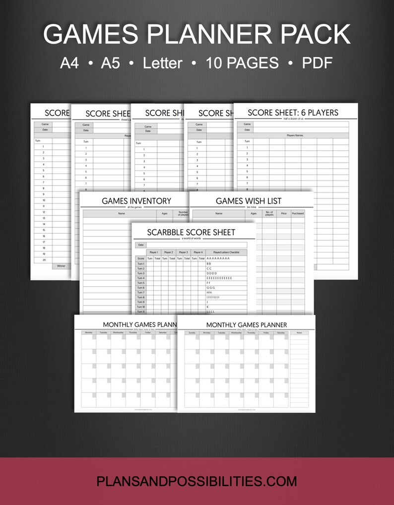 Scrabble Score Sheet Printable Game Night Score Sheet Family - Etsy België