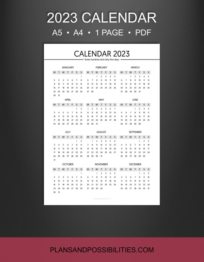 Free Printable A5 Monthly Calendar 2024