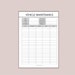 Vehicle Maintenance Log Book Printable Planner, Car Maintenance Log ...