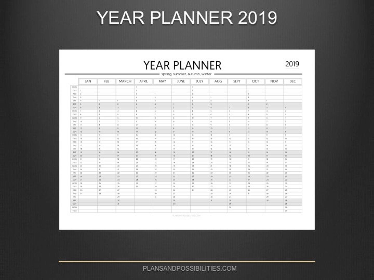1 year plan