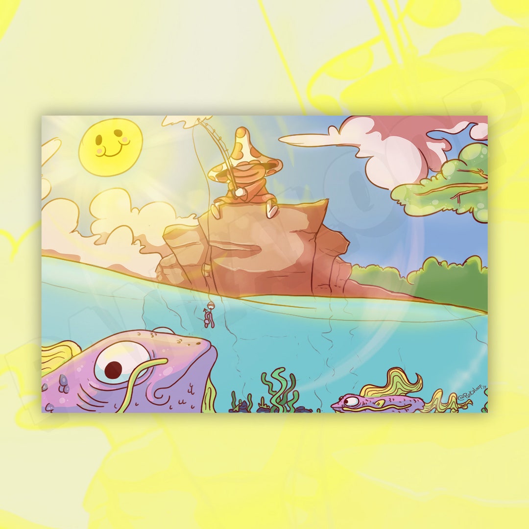 Miles Fishing PRINT - Etsy