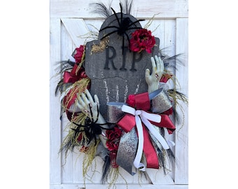 Scary Halloween Wreaths for Front Door, Halloween Decor for Home, Outdoor Halloween Decorations, Elegant Halloween Wreaths and Door Decor