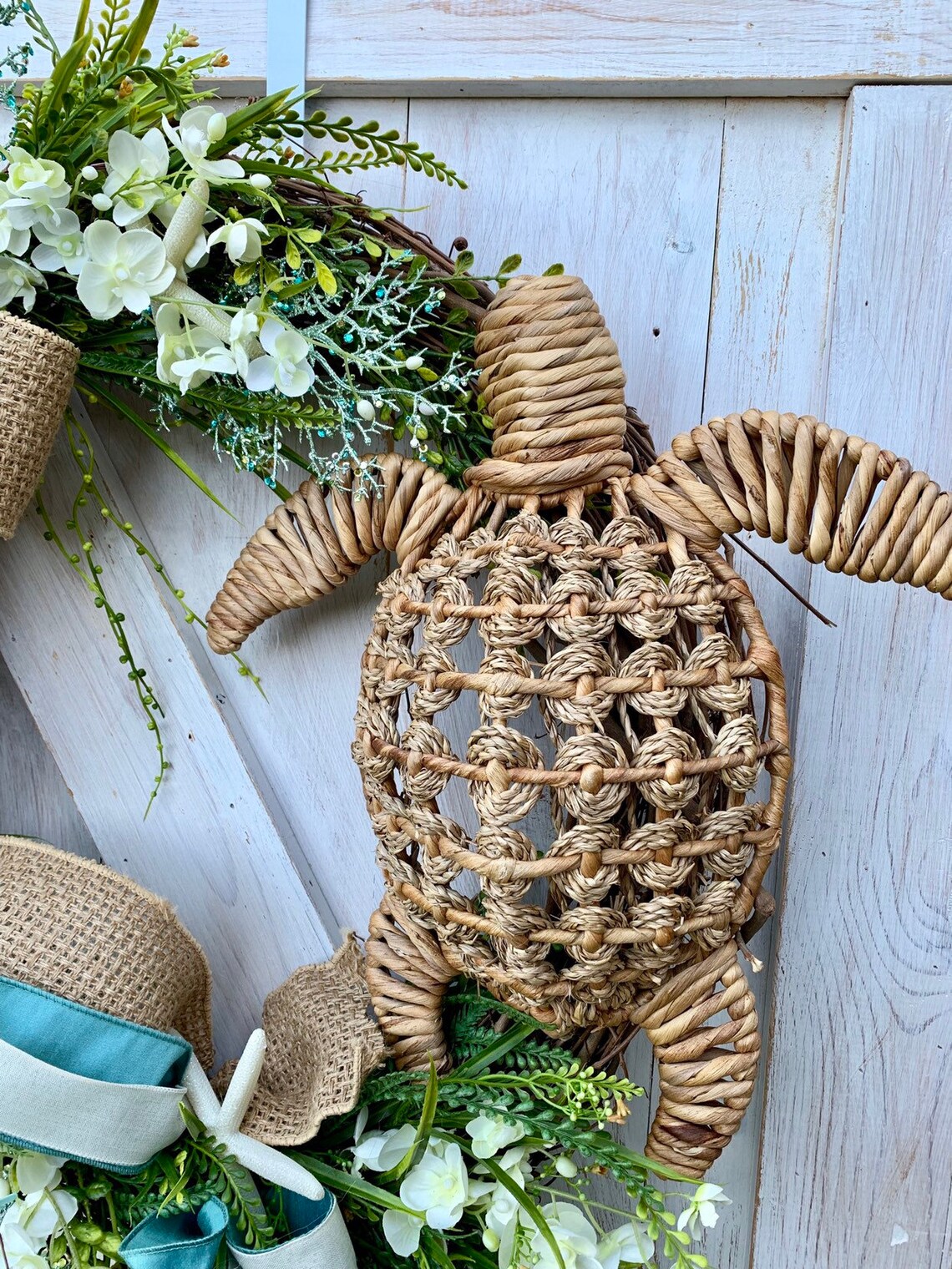 Everyday Wreath Sea Life Wreath Sea Life Decor Turtle Etsy