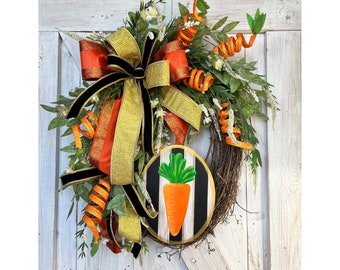 Floral Easter Wreath for Front Door, Easter Grapevine Wreath, Modern Easter Decorations, Grapevine Easter Wreath for Office Door