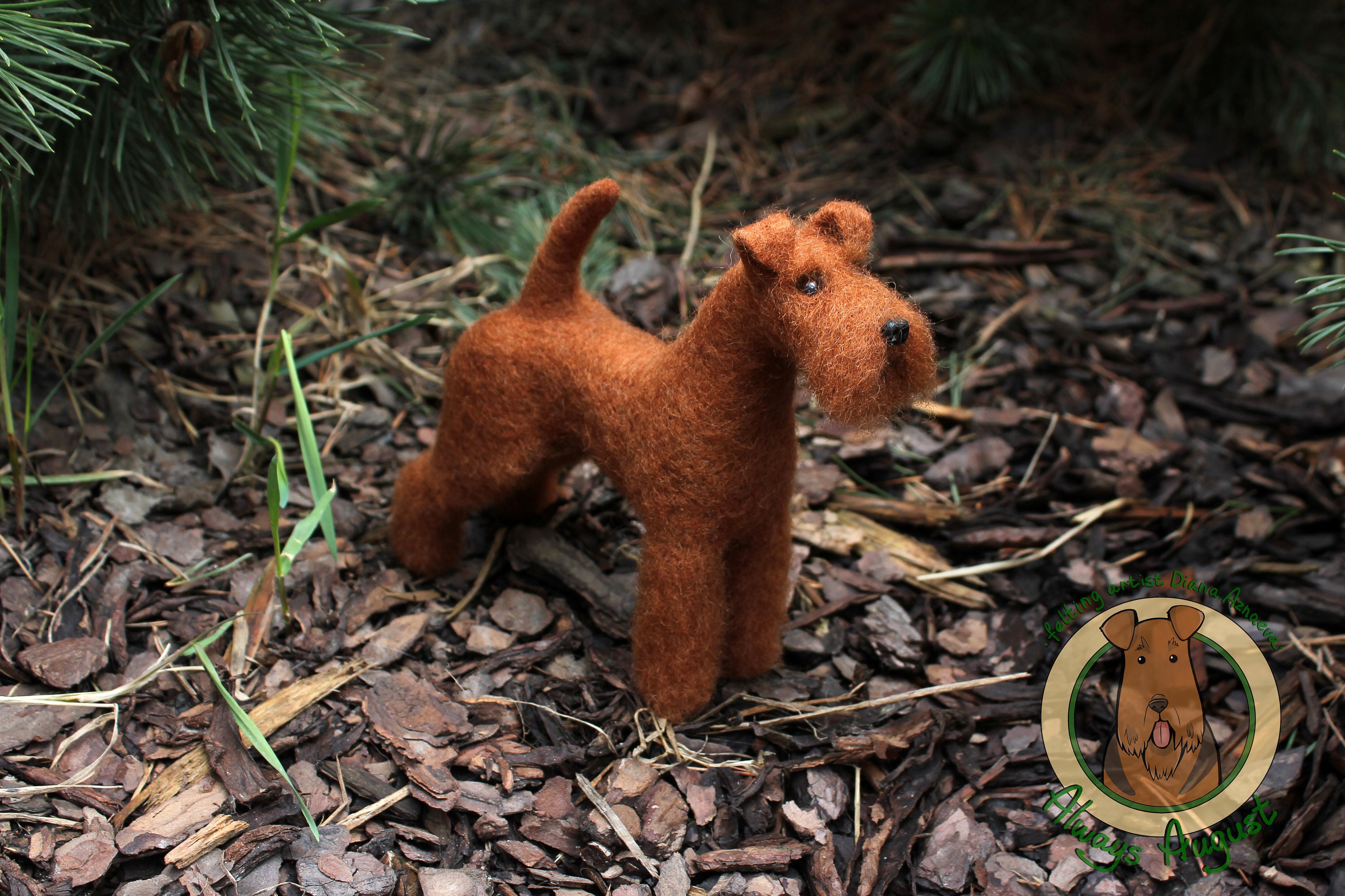 Needle felted toy Irish terrier made of wool collectible Etsy