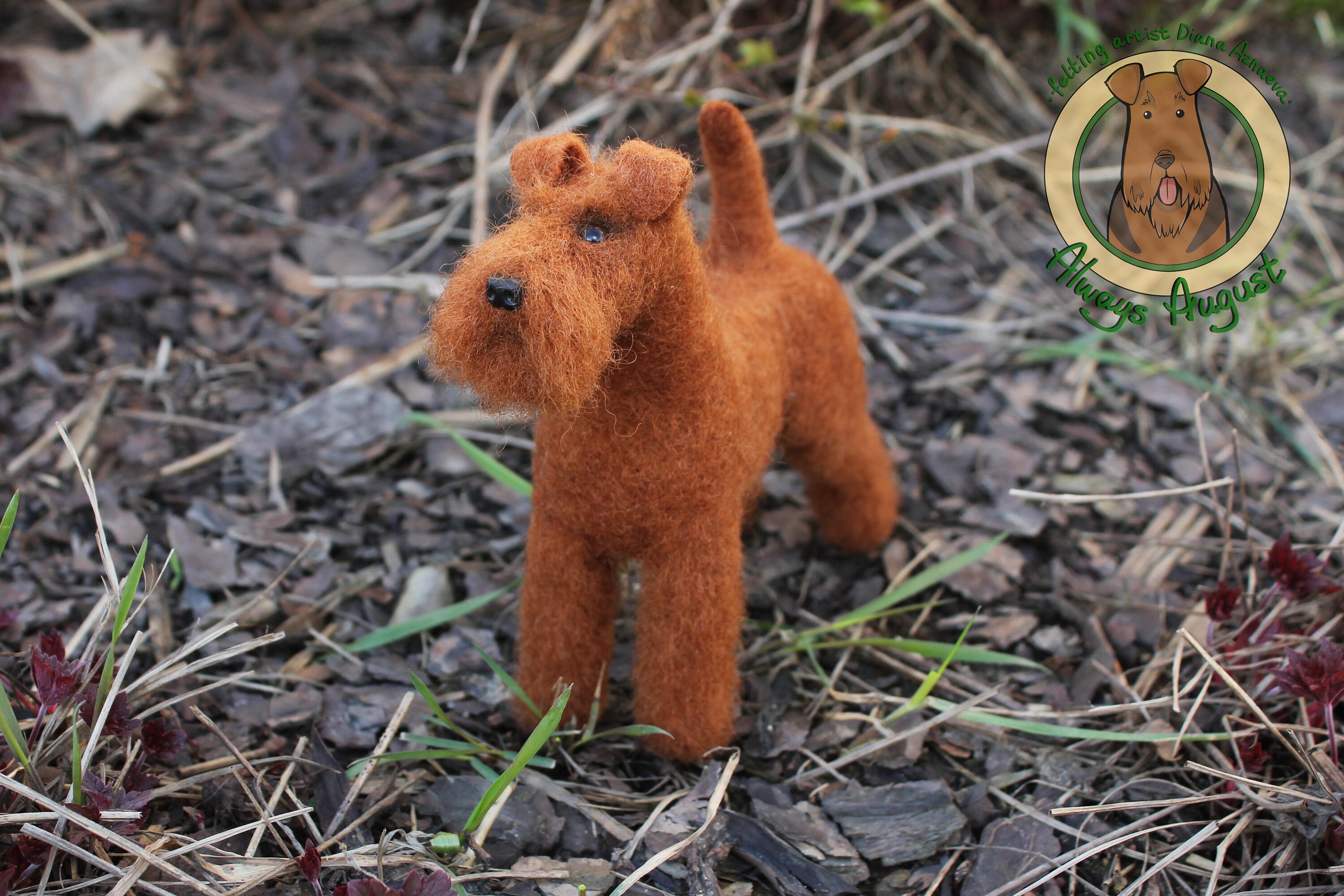 Needle felted toy Irish terrier made of wool collectible Etsy