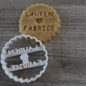 3D printed cookie cutter with customizable first name Designed and manufactured in France