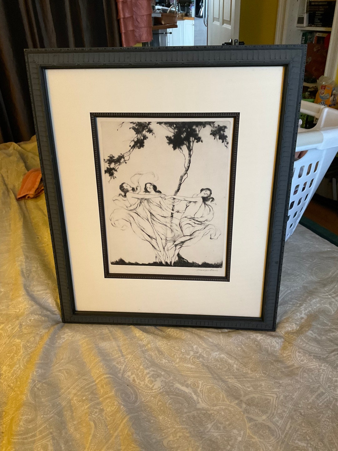 Three Dancing Nymphs - Warren B. Davis - 1920 - Over 100 Years Old ...