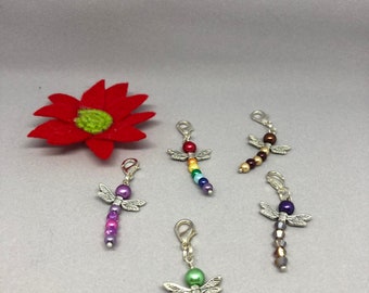 Dragonfly Zipper Charm - Bracelet Charm - Purse Dangle - Stocking Filler - Cracker gift - Gift for a Friend - Mother’s Day