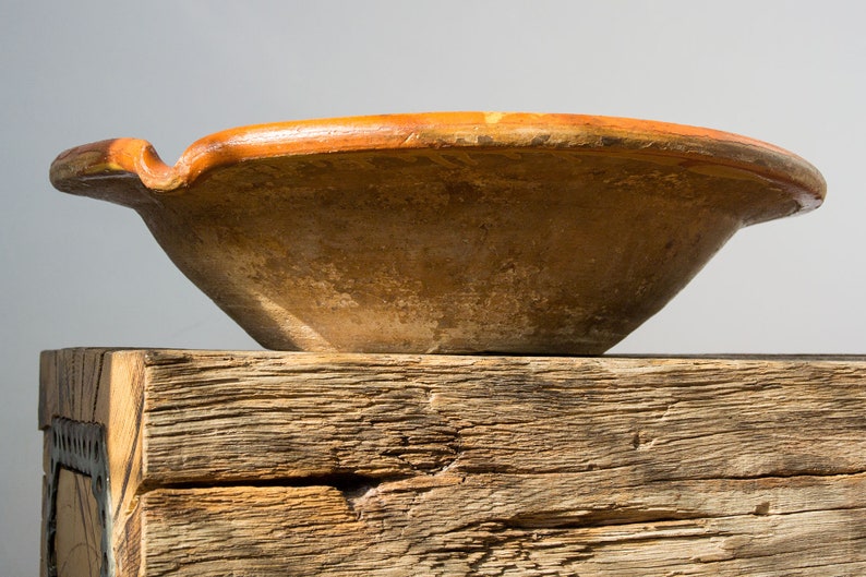 Vintage TIAN Provencal French Antique Pottery Baking Dish One-of-a-kind Handmade Antique TIAN Brocante French Pottery