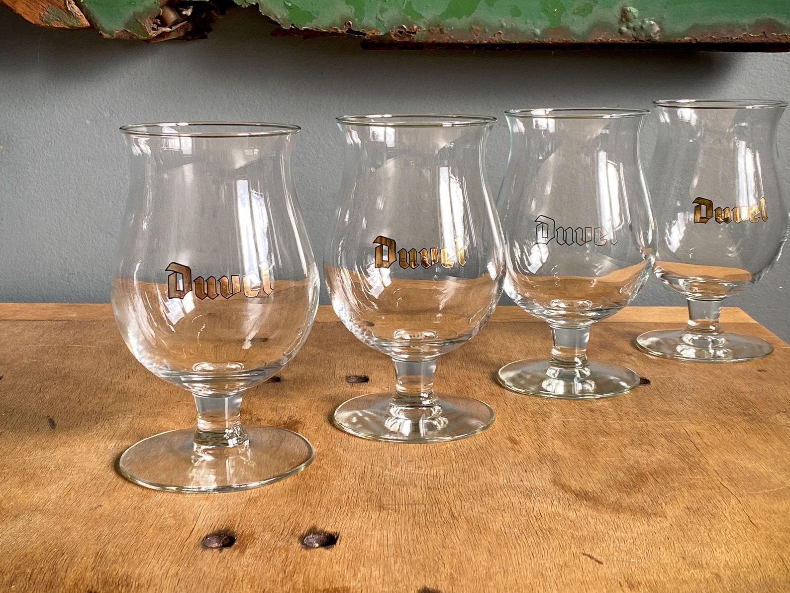 Vintage Duvel Beer Glasses Belgium Beer Breweryvasos De Etsy