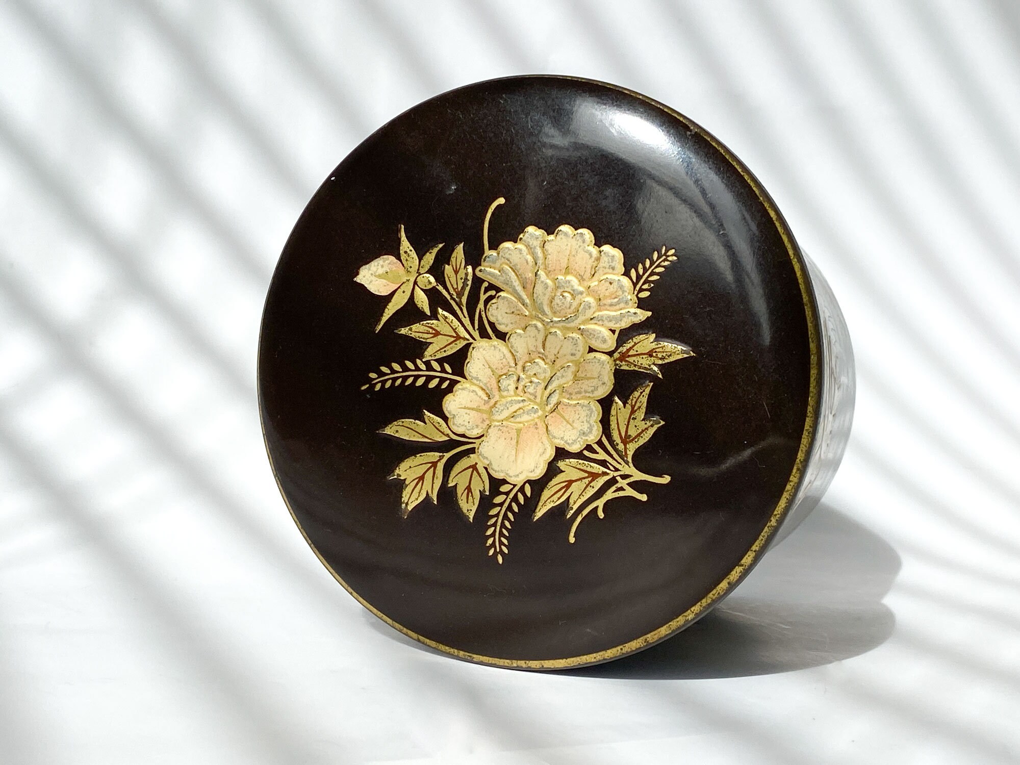 Vintage Thee Caddy Japanse Kraanvogel Thee Tin Teedose Etsy