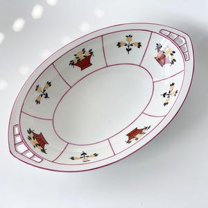 100 Years old Porcelain Bowl, Vintage Union T Antique Bowl by Czecho Slovakia,Plat de service Ancien, アンティーク磁器ボウル, Plato para servir Antiguo