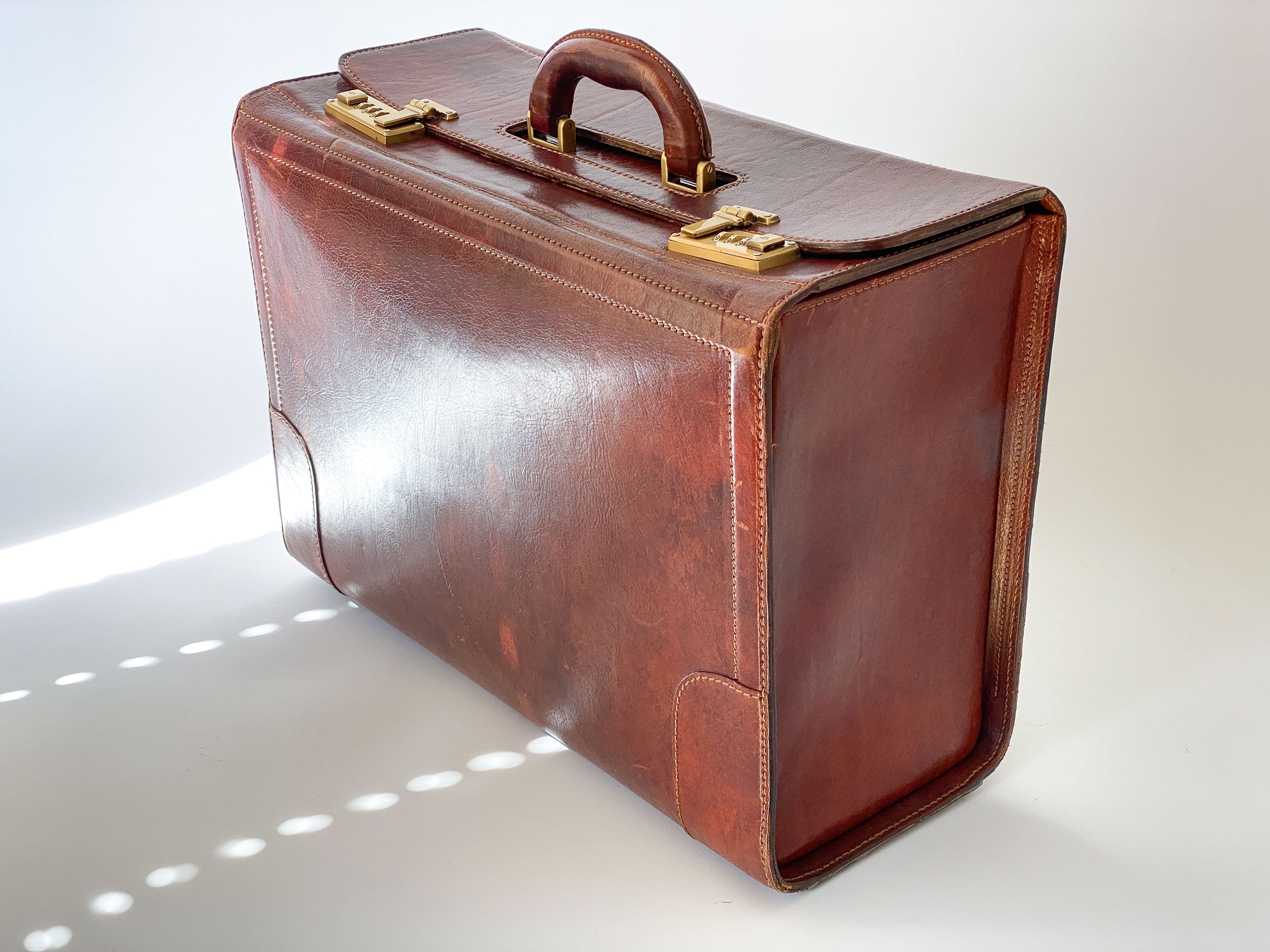 Vintage Pilot Travel Case,the Bridge Firenze 1969,leather Suitcase