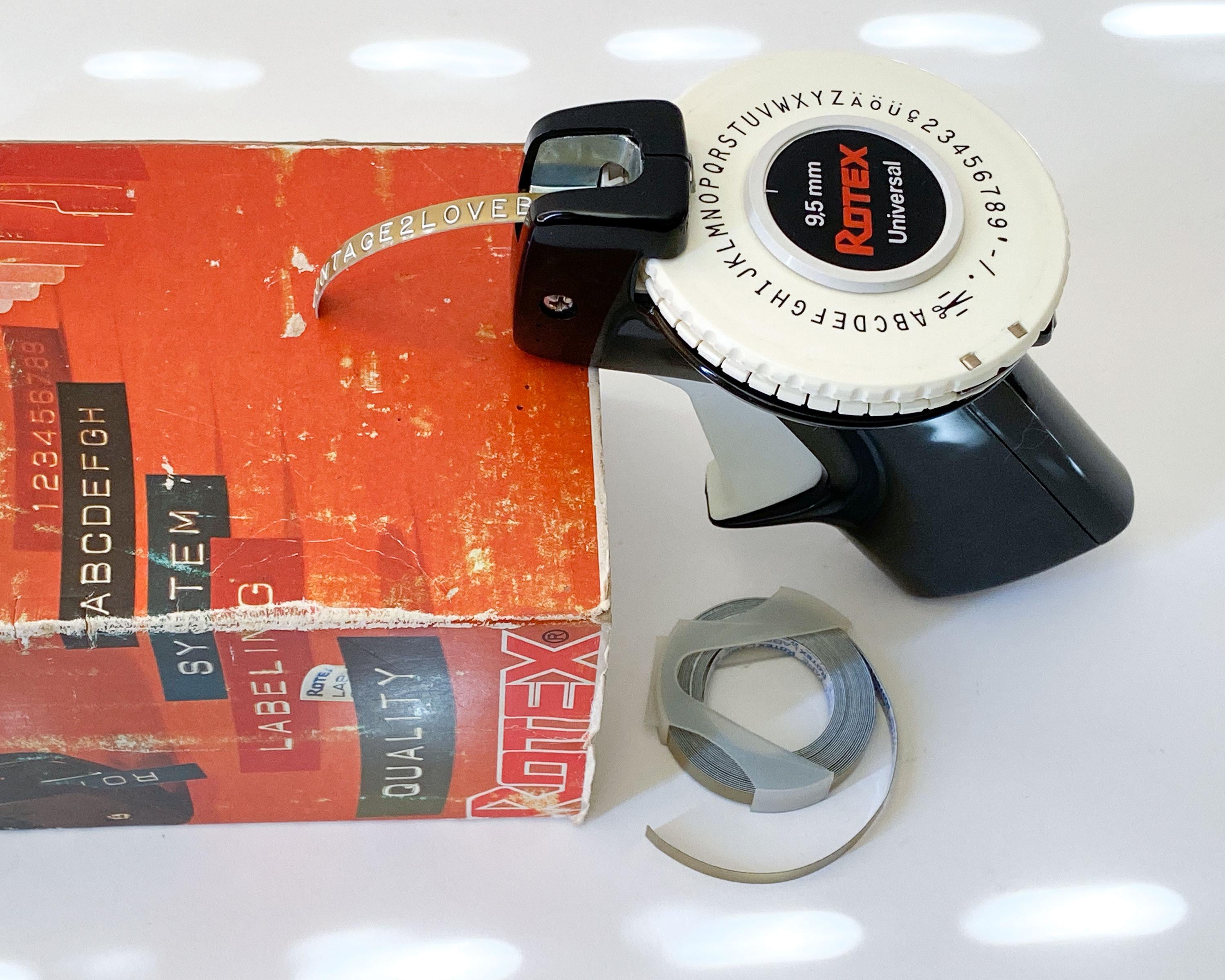 Vintage ROTEX Label Maker: 9.5MM Embossing Writer, Desk Supply - Etsy