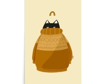 Sweater Cat Poster