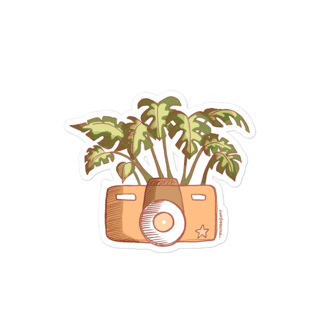 SLR Camera Planter Sticker - Etsy
