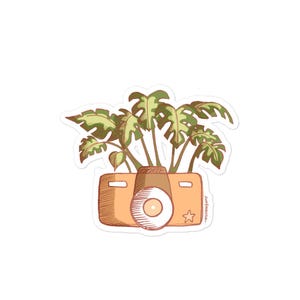 SLR Camera Planter Sticker