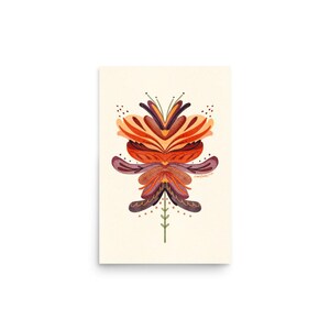 Fantasy Flower Orange III Poster