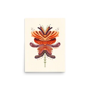 Fantasy Flower Orange III Poster