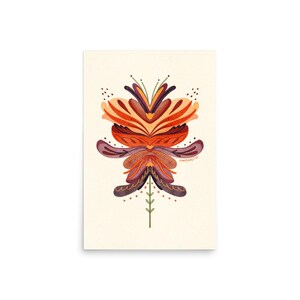 Fantasy Flower Orange III Poster