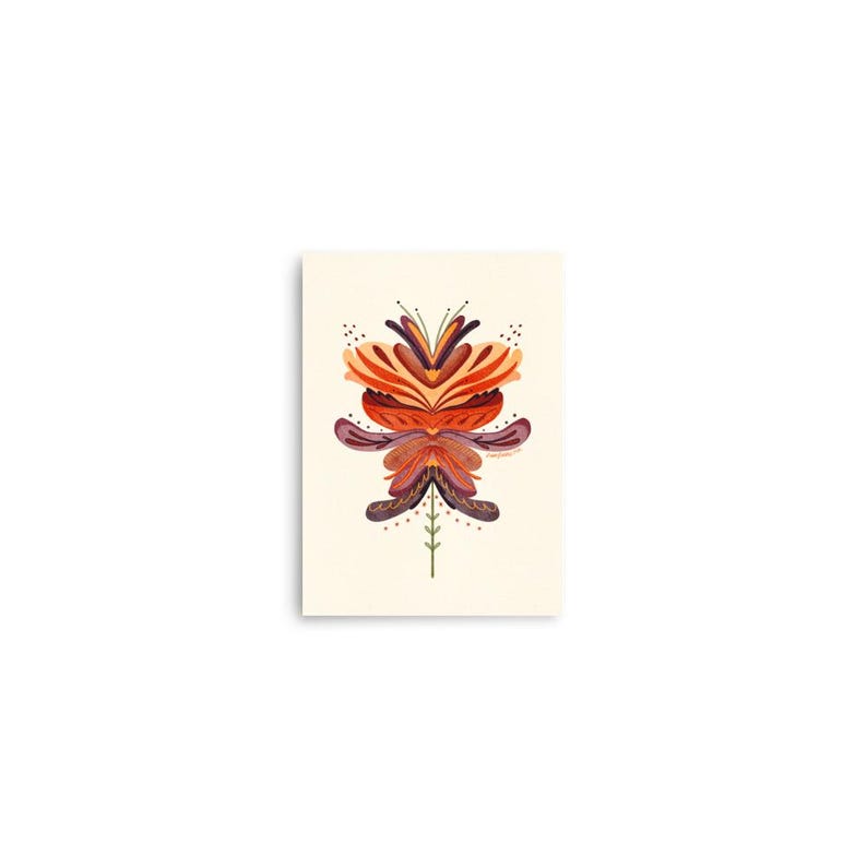 Fantasy Flower Orange III Poster