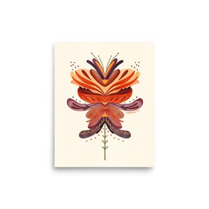 Fantasy Flower Orange III Poster