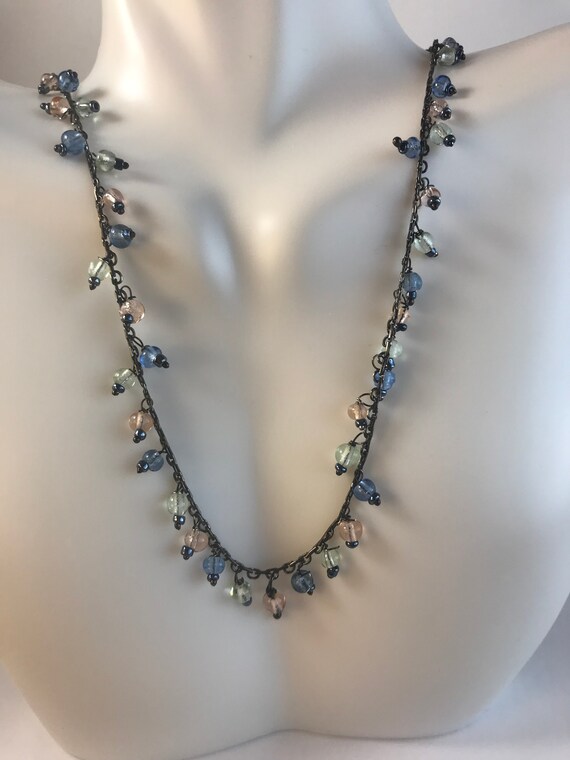 Victorian Pastel Color Necklace Gem