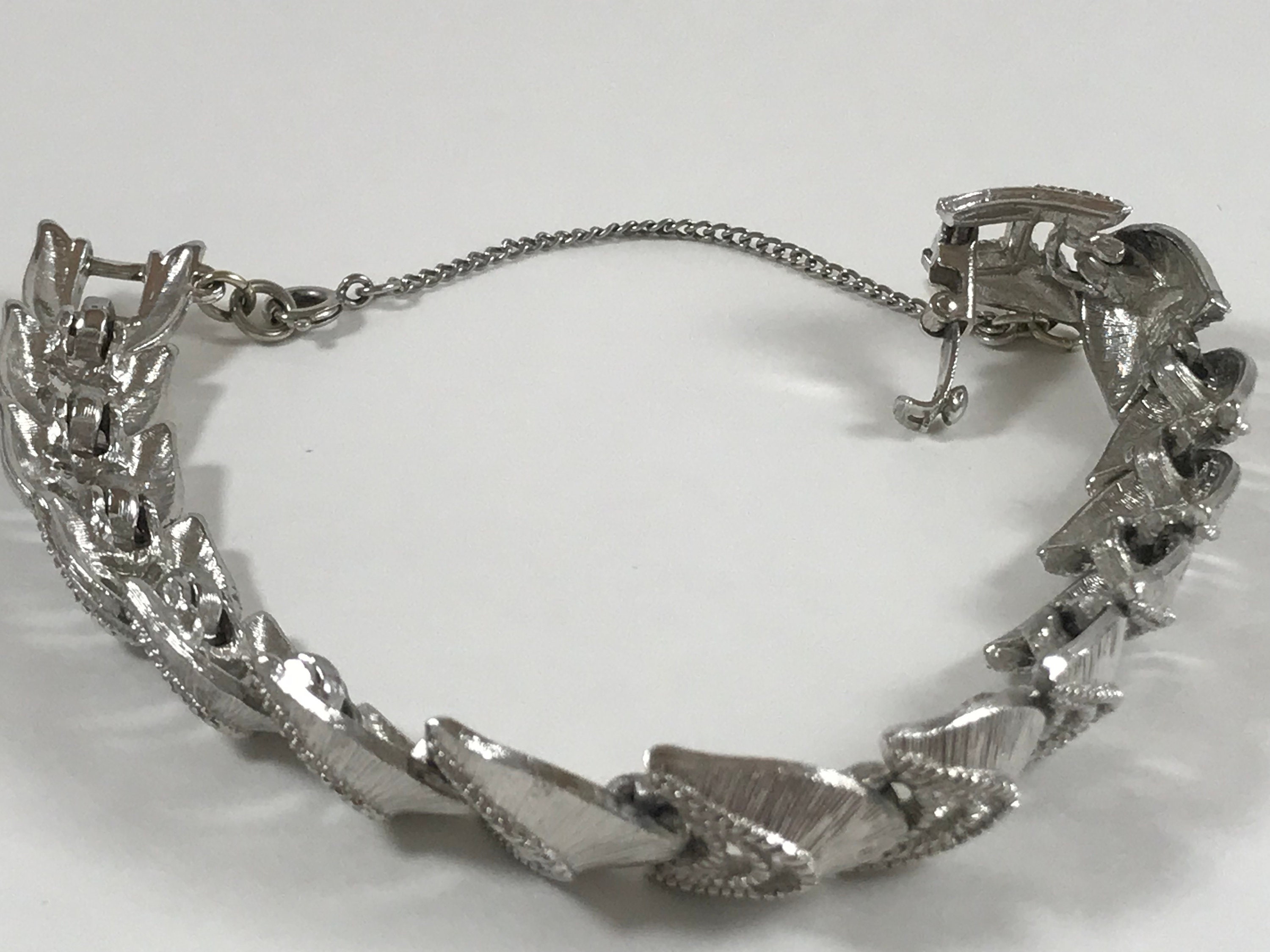 Vintage Monet Brushed Silver Tone Link 