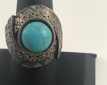 Imitation Turquoise Stretch Fashion Ring