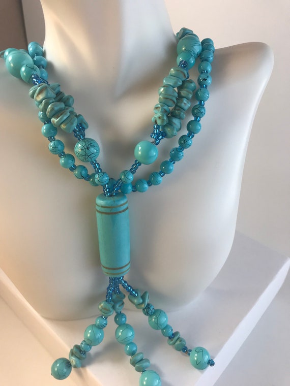 Fashion Turquoise Beaded Necklace