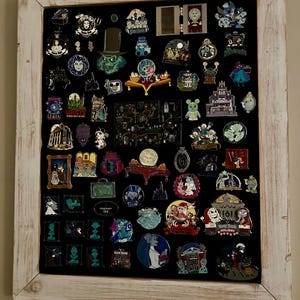 Whitewash Wooden Frame Pin Board Display