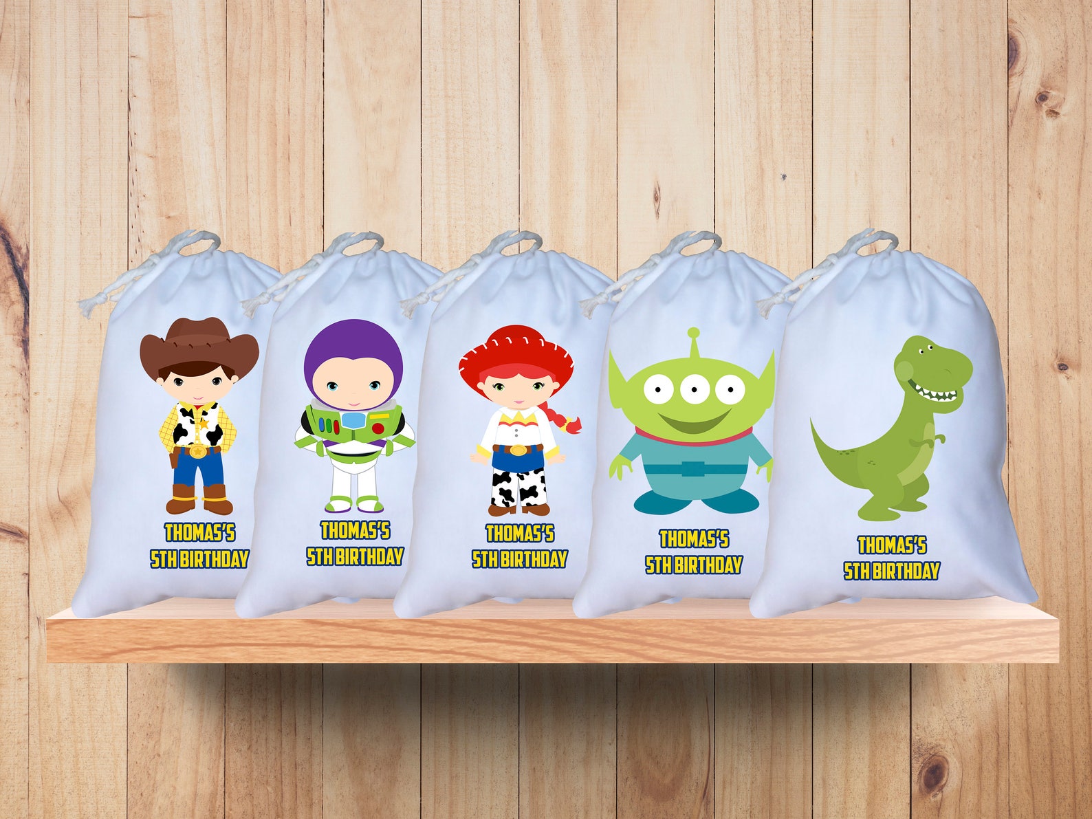Toy Story Favor Bagstoy Story Birthday Favor Bagstoy Story Etsy