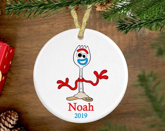 Forky Toy Story christmas ornament-Toy Story Christmas Ornament-Forky Christmas Ornament-Personalized Christmas ornament kids-Toy ornament