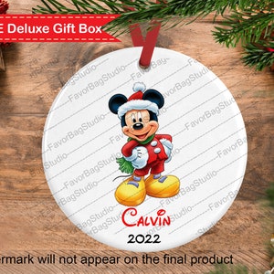 Mickey mouse christmas ornament-Personalized Christmas ornament kids-Disney Ornament-Kids Christmas Ornament-unique ornament-Mickey keepsake